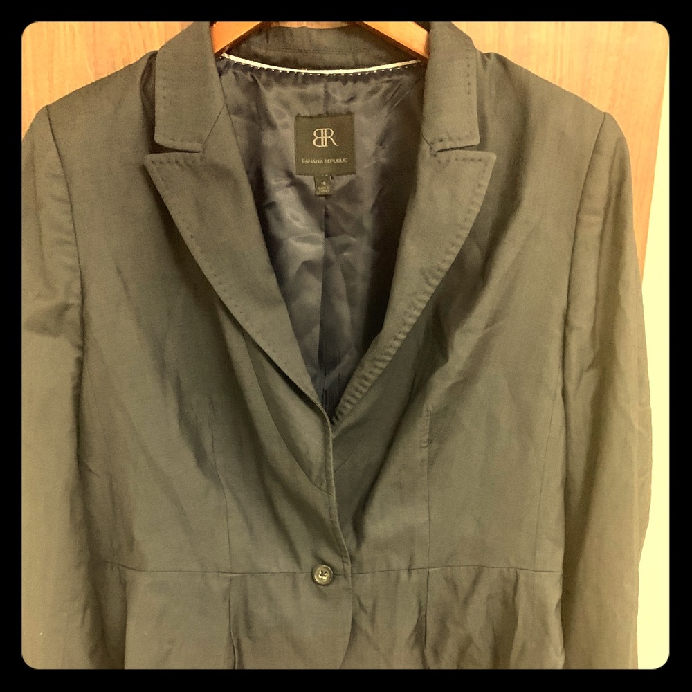 Banana Republic Gray/Blue Blazer - Picture 1 of 3
